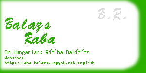 balazs raba business card